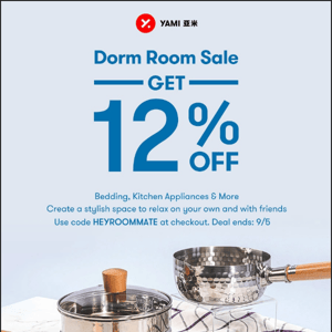 12% OFF On Bedding, Kitchen Appliances, & More!