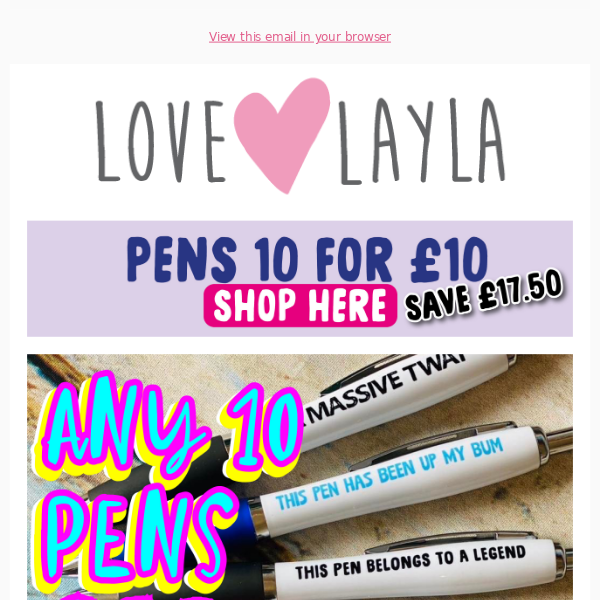 10 Pens £10