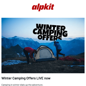 Winter Camping Offers Are LIVE