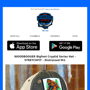 "The Woodbooger" Bigfoot STRETCHFIT Hat Is Now Available