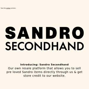 Introducing: Sandro Secondhand