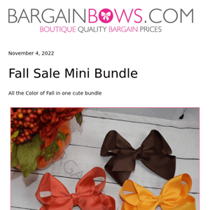 Falling Leaves Mini Bow Bundle $5  🍂