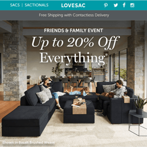 You’ve Been Friends (And Family) Zoned! Up to 20% Off Everything!