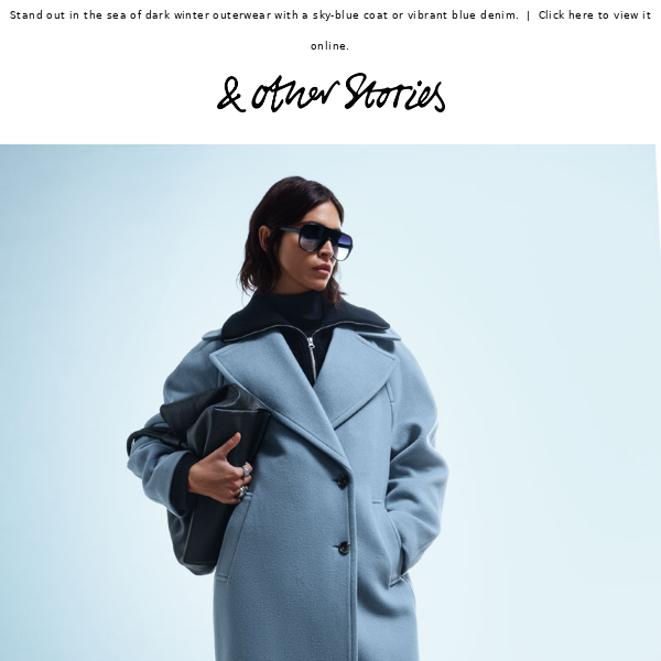 Blue notes: Coats and knits