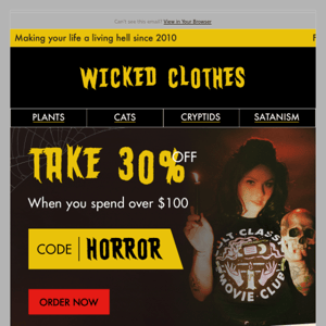 🔥 30% OFF surprise for Wicked Clothes🔥