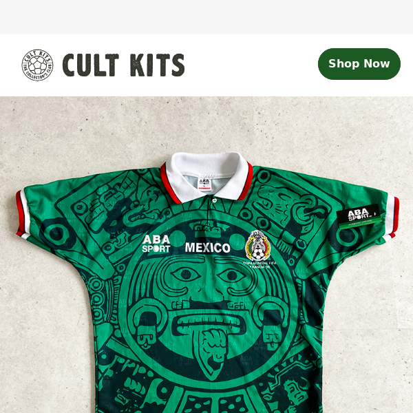 Cult Kits - ABA SPORT RE-ISSUE THE FAMED 1998 MEXICO HOME SHIRT