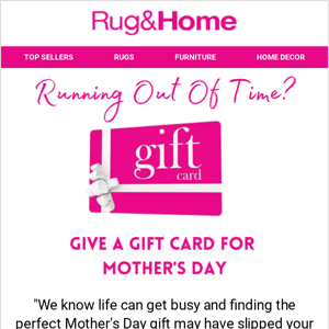 Mother's Day is Almost Here: Get Mom a Gift Card She'll Love! 💝😊