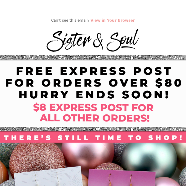 Yay! FREE Express Post For Orders Over $80!