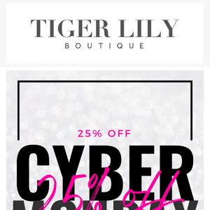 Cyber Monday Is Here 🔥 25% OFF!