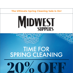 20% Off Cleaning Equipment & Supplies