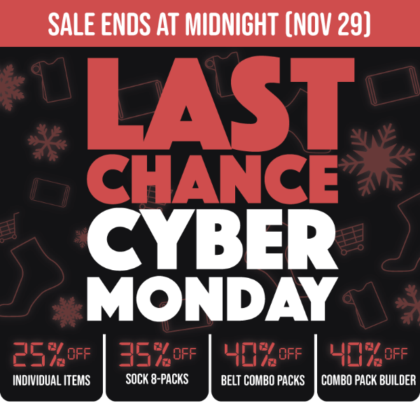 Ends Tonight - BFCM Cyber Sale: 25-50% Off Entire Site!