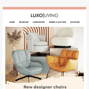 20% off NEW designer accent chairs | Plus new living room packages