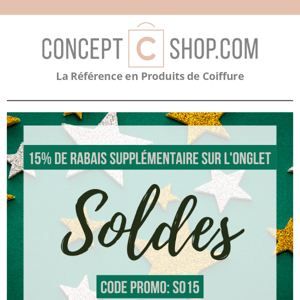 ⏳ 15% sur l'onglet Soldes ... plus que quelques jours!