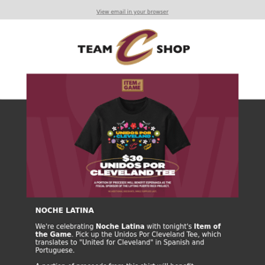 Cavs Noche Latina Tee