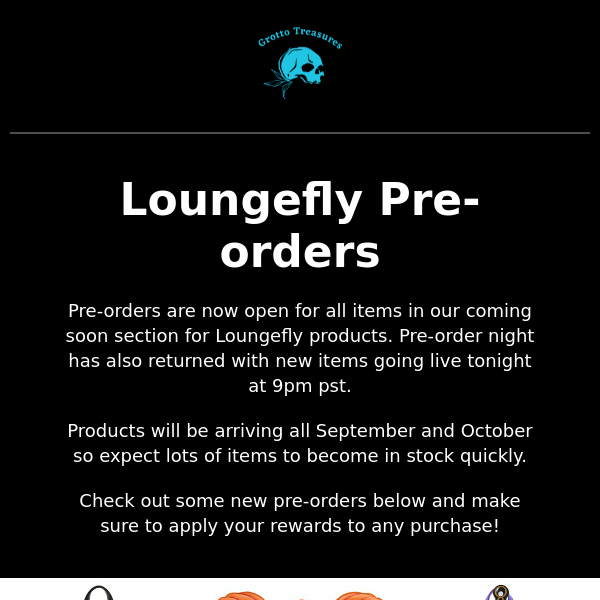 New Loungefly Pre-orders now available!