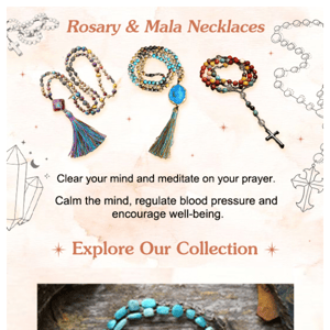 ✝️Rosary & Mala Necklaces-Clear Your mind. ❤️