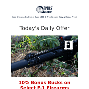 10% Bonus Bucks on Select F-1 Firearms AR-15 Parts