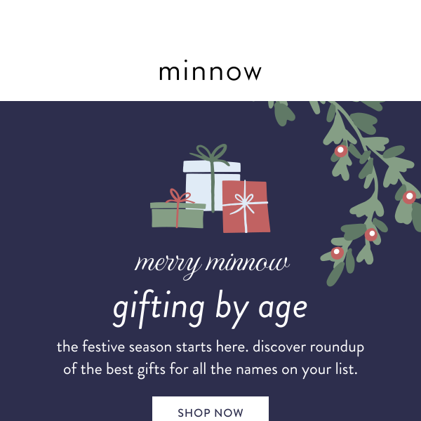 the holiday shop: gifting by age