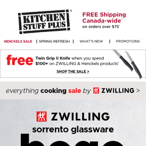 Buy One Get One 50% Off ZWILLING Sorrento Glassware ☕