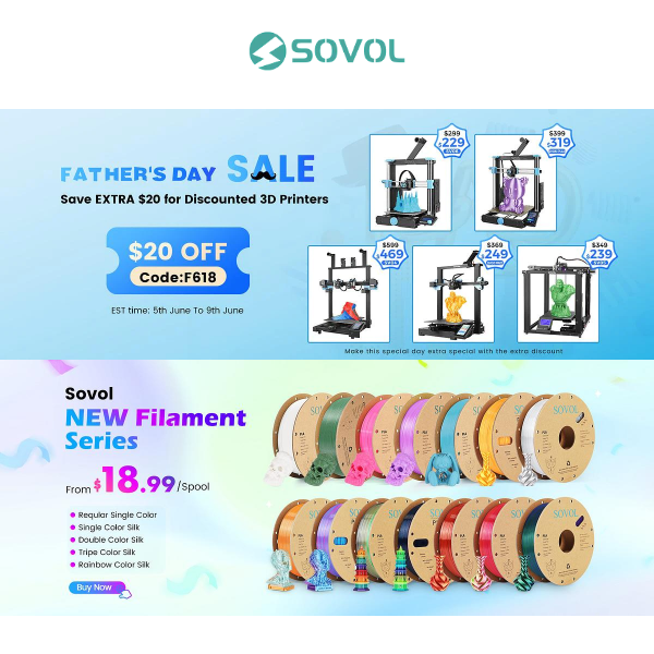 Sovol Father's Day! SV06 $229,SV06PLUS $319....