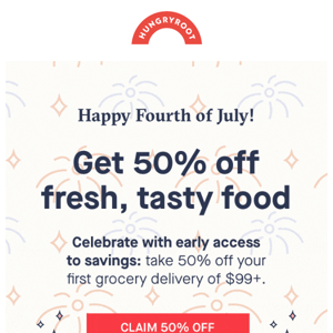 50% off your groceries 🎇 