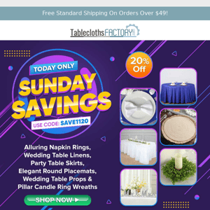 Get Up And Get Ready for Incredible 20% Sunday Savings! 🤩