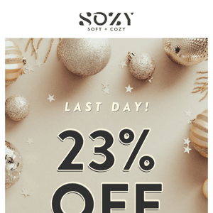 LAST DAY | 23% OFF SITEWIDE 🔥