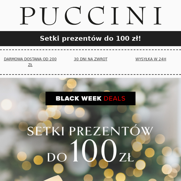 Black Week Deals 👉 Setki prezentów 🎁 do 100 zł!