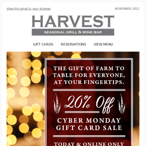 Our Gift Card Sale = Perfectly-Seasonal Cyber Shopping