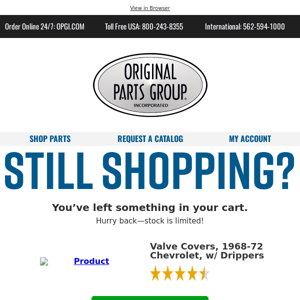Hurry! Your OPGI Cart Items are Waiting 🛒