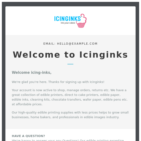 Icinginks - Thank you for registering