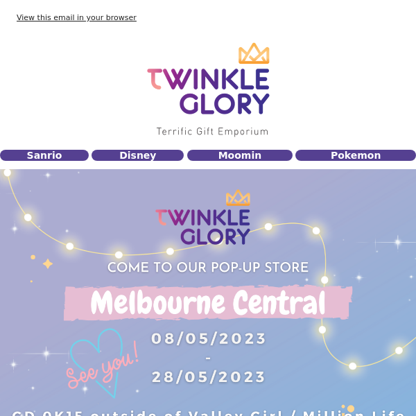 💜 Twinkle Glory is COMING TO MELBOURNE 💜