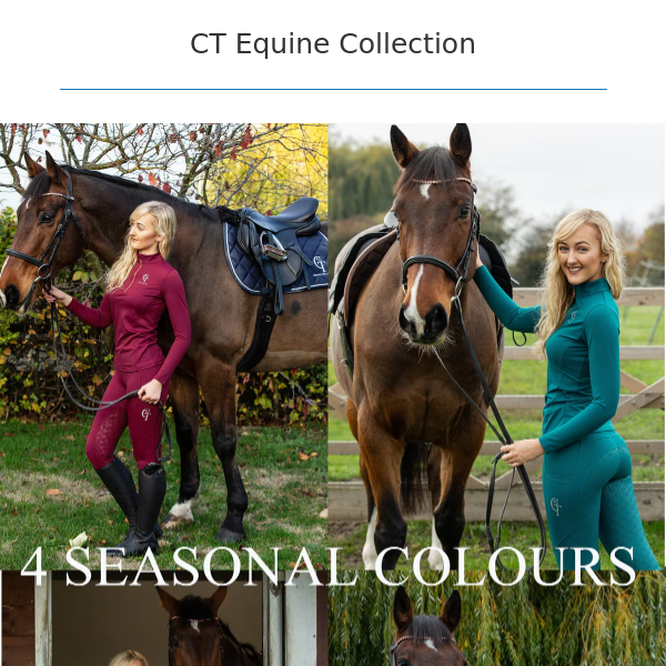 COLOURS - in riding leggings and matching base layers