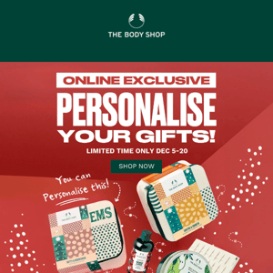 ONLINE EXCLUSIVE ✨ PERSONALISE YOUR GIFTS TODAY! 🎁 🎄