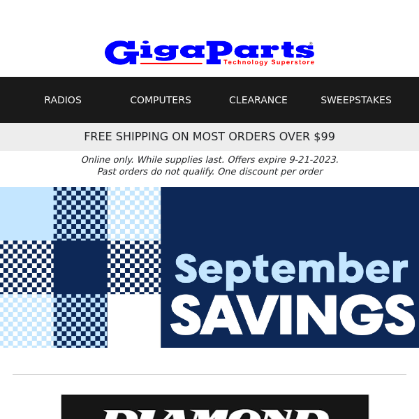 Hurry, September Savings Await: 10% Off Diamond & 20% Off QSL Cards! at GigaParts