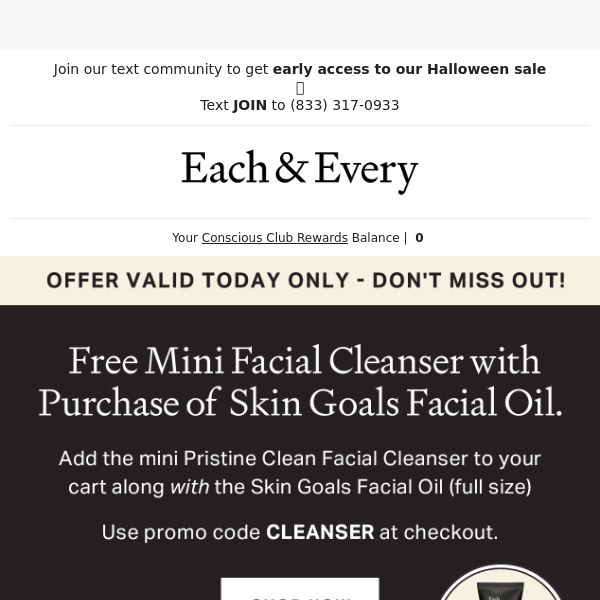 a skin care deal for you 🆓