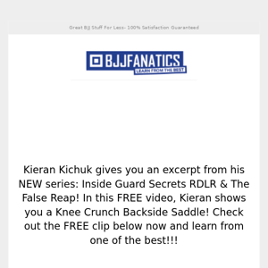 FREE Technique! Kieran Kichuk gifts you a FREE technique from his NEW instructional!