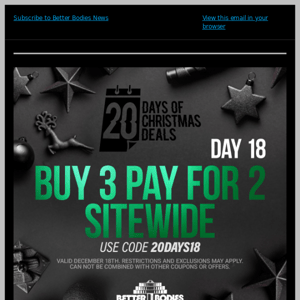 TODAY ONLY - BUY 3 PAY FOR 2