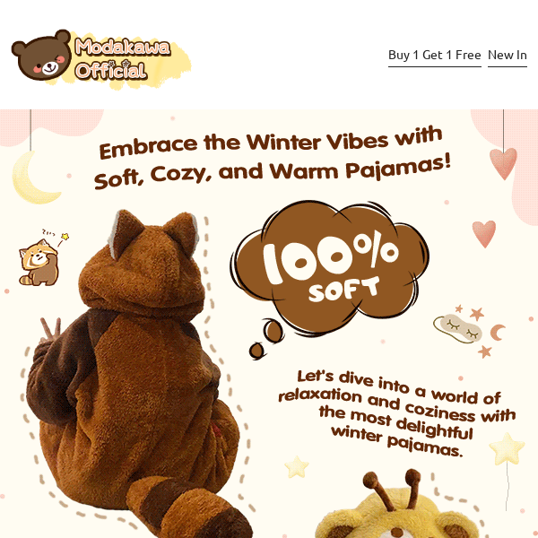 🐾Snuggle Up: Adorable Winter Animal Pajamas for Cozy Days
