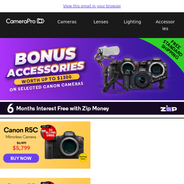 Last Chance: Bonus Accessories with Selected Canon EOS R Series Cameras