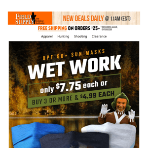 Wet Work UPF 50+ Sun Masks: Buy 3+ & $4.99!