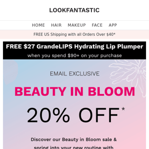 Did You Hear? 20% Off for Beauty In Bloom Sale! 🌷