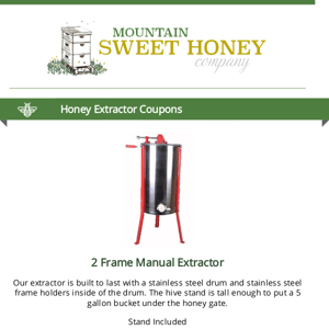 Honey Processing FLASH SALE