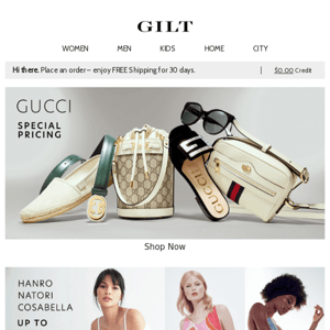Gucci: Special Pricing | Up to 60% Off HANRO, Natori & Cosabella