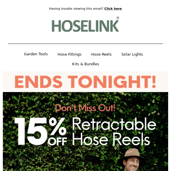 FINAL HOURS: Hose Reel Sale Ends Tonight!