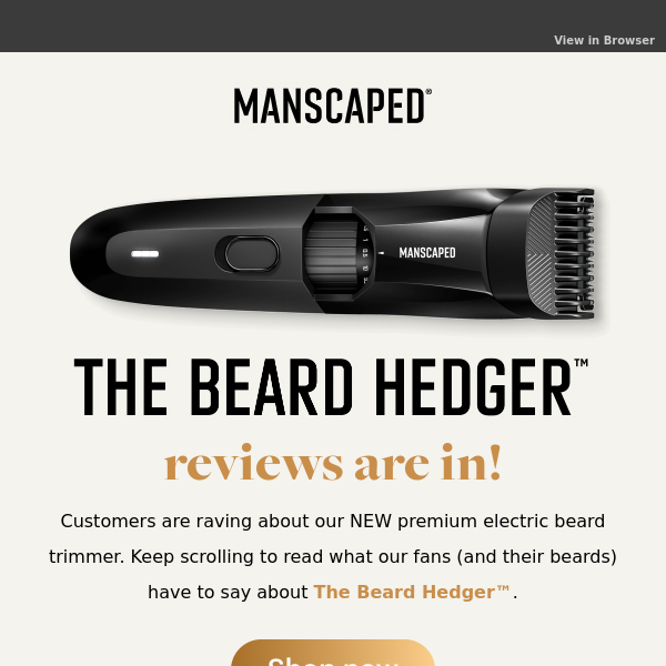 Beards love our NEW electric beard trimmer!