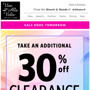 Take an Extra 30% off All Clearance