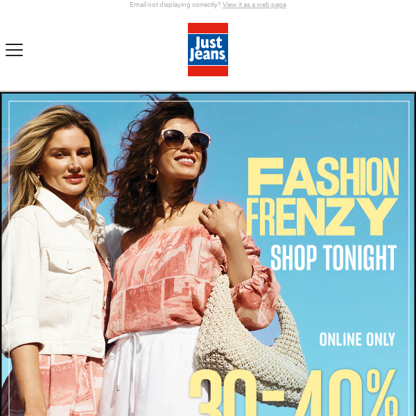 It’s A Frenzy! Shop 30–40% Off Everything