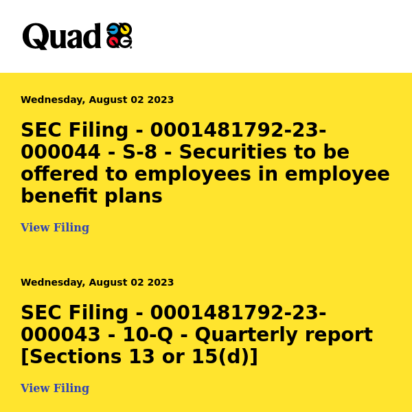 Quad SEC Alert