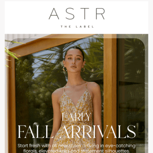 First Look At Fall: New Arrivals